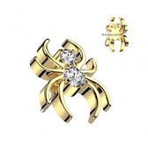 piercing titanium spider top 1.2x8 goud