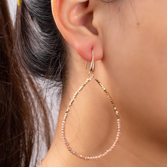 Go Dutch Label Boucles d'oreilles pendantes perles élégantes goutte Beige