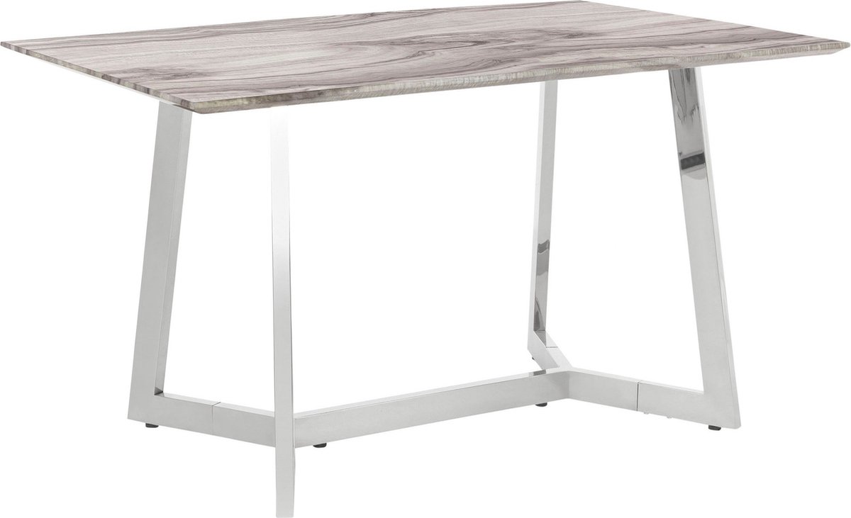 Notio Living Tinto-Tafel - 120 cm - Marmerlook Grijs