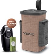 VEDIC® - Chiens Training Starter Pack - Sac de récompense Marron - Sacs à crottes compostables - Dog Clicker