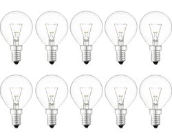 10x Gloeilamp Kogellamp | Kleine fitting E14 | 25W