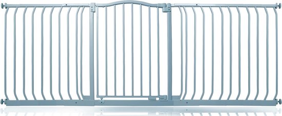 KOMHTOM Moderne witte hoge kast, opbergkast met open vakken en twee deuren, multifunctionele kast voor woonkamer, slaapkamer, eetkamer, hal (C