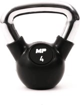 Bol.com Muscle Power Rubberen Kettlebell - Zwart - 4 kg aanbieding