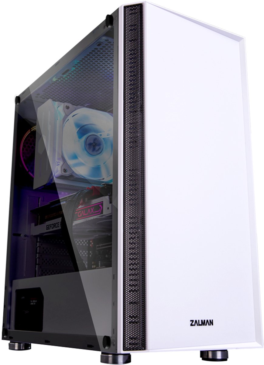 Zalman R2 WHITE Midi-tower Gaming-behuizing, Behuizing Wit