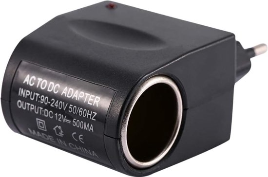 Omvormer 230V naar 12V | Auto Sigarettenaansteker Adapter - AC/DC Converter EU Plug - Auto Accessoire - KEANOVA