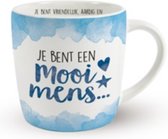 Koffie - Mok - Mooi Mens - lint: "Speciaal voor jou" - Cadeauverpakking met gekleurd lint