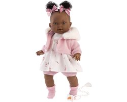 Llorens donkere babypop Diara met geluid 38 cm