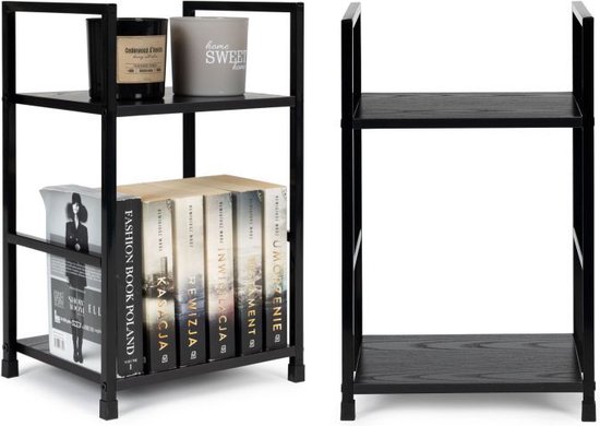 Modern Home industriële loft stijl boekenkast met 2 planken - 48,5 x 29 x 23,5 cm - Bruin