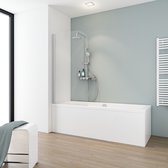 Paroi de baignoire Schulte - 80 x 140 cm - profilé en aluminium - verre de sécurité transparent - art. D1650 01 50