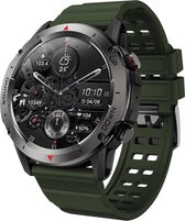 Valante NovaFit Smartwatch - Smartwatch Heren - Groen - 47 mm - Stappenteller - Hartslagmeter - Saturatiemeter - Bellen via Bluetooth