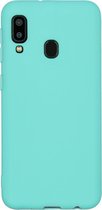 Samsung Galaxy A20e hoesje - hoesje Samsung A20e - A20e hoesje - telefoonhoesje Samsung A20e - Samsung A20e hoesje - Siliconen hoesje - Mintgroen - iMoshion Color Backcover