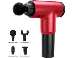 Massage Gun draadloos - High Power zeer krachtig oplaadbaar met attributen - Ideaal voor sportmassage en Erotische massages - ROOD