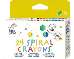 HAKU YOKA Spiraalkrijtjes - 24 Stuks - Bevat 10% Bijenwas - 3 Jaar