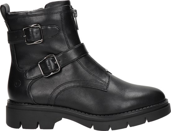 Tamaris dames bikerboot - Zwart - Maat 38