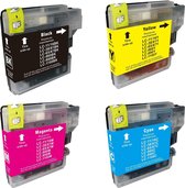 Toners-kopen.nl - Huismerk Inktcartridges - Alternatief voor Brother LC-980 LC-985 LC-1100 - Multipack 4 kleuren