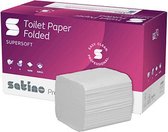 Satino | Papier toilette | Recyclé | Tissu | Blanc |2 couches | Emballage en vrac | 30x300 feuilles