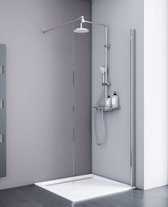 Paroi de douche Schulte - douche à l'italienne - 120x190 cm - profil chromé - verre de sécurité transparent - simple sans perçage - art. D3200120-EKS-EC 41 50