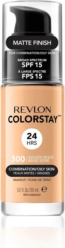 Revlon Colorstay Matte Finish Foundation - 300 Golden Beige (voor gecombineerde en vette huid)