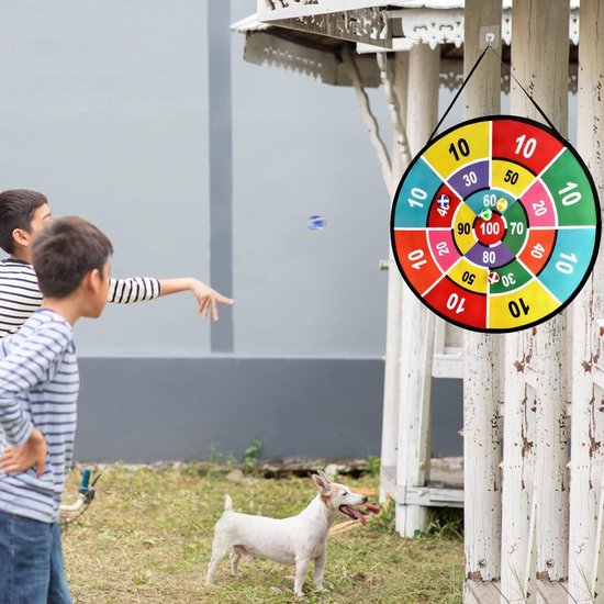 Opvouwbaar Dartbord Voor Kinderen – 66 Cm – Met Dinosaurusthema – Inclusief 8 Ballen En 6 Pijlen