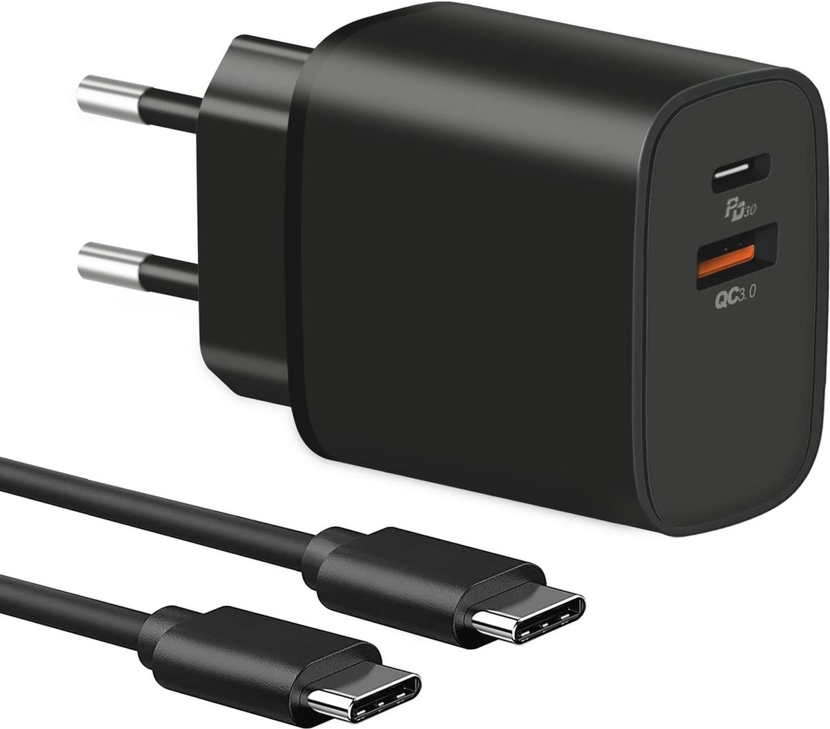 Chargeur Rapide 25w USB-C + Câble USB-C Blanc pour iPhone 15 Pro Max,  iPhone 15