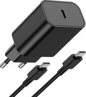 20W USB C Adapter + Extra Sterke USBC naar USB C Kabels - 3 Meter Laadkabel - Snellader - Geschikt voor iP15,Plus,Pro,Max