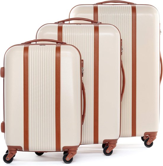 Set de valises 3 pièces, set de trolley Milano, bagage à main, 55 cm, L /  XL, 3... | bol