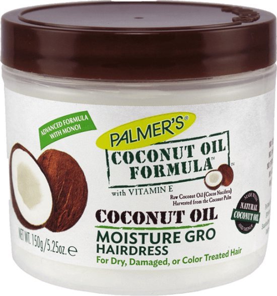 Palmer's Coconut Oil Formula Moisture-Gro Hairdress met Vitamine E. Voor droog, beschadigd of gekleurd haar.
