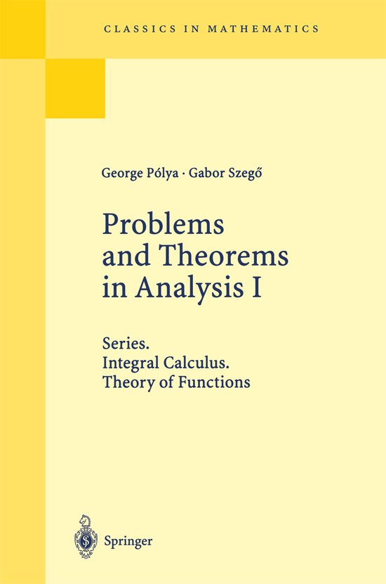 Problems and Theorems in Analysis I - cover