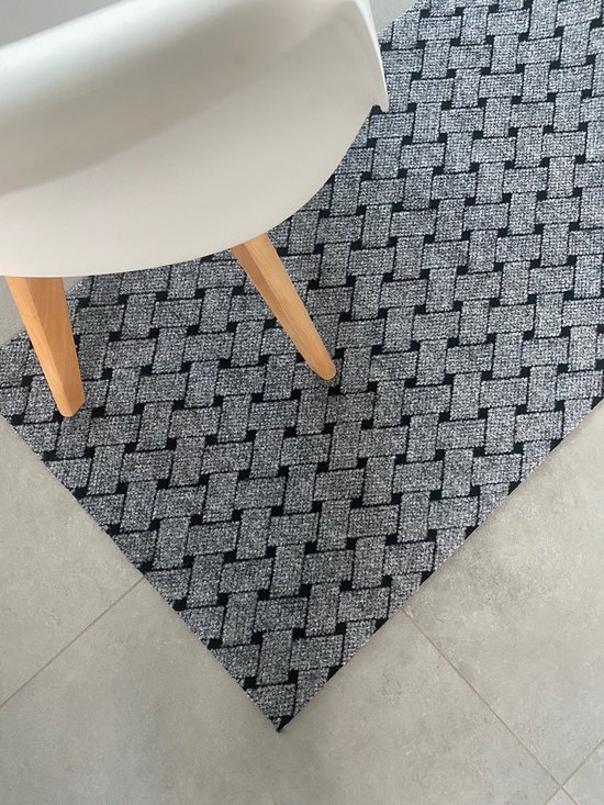 JYG Vloerkleed UNION - Keukenmat - Keukenloper - Anti Slip - 66x200cm - Grijs