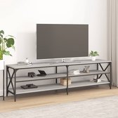 The Living Store Industrieel TV-meubel - Grijs Sonoma Eiken - 180x40x50 cm