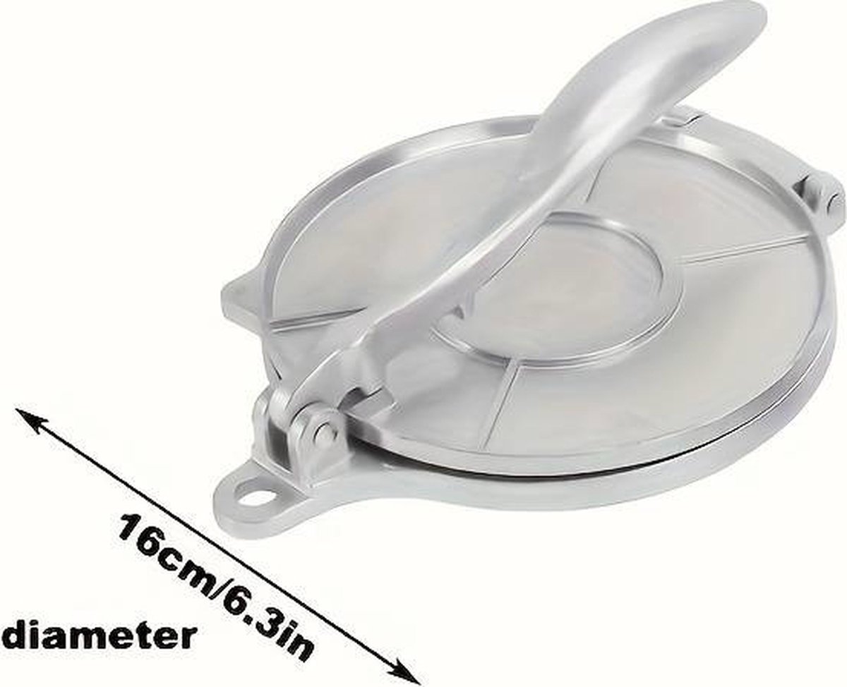 Tortilla Pers Roti Maker Hamburgerpers – Tortilla Maker Tortillapers Ook Als Wrap Taco en Hamburger PerTortilla Press Veelzijdig en IJzersterk Gietijzer- Deegroller - 16 CM Diameter - Cadeau - Mexicaans - Keuken benodigdheden - gadgets