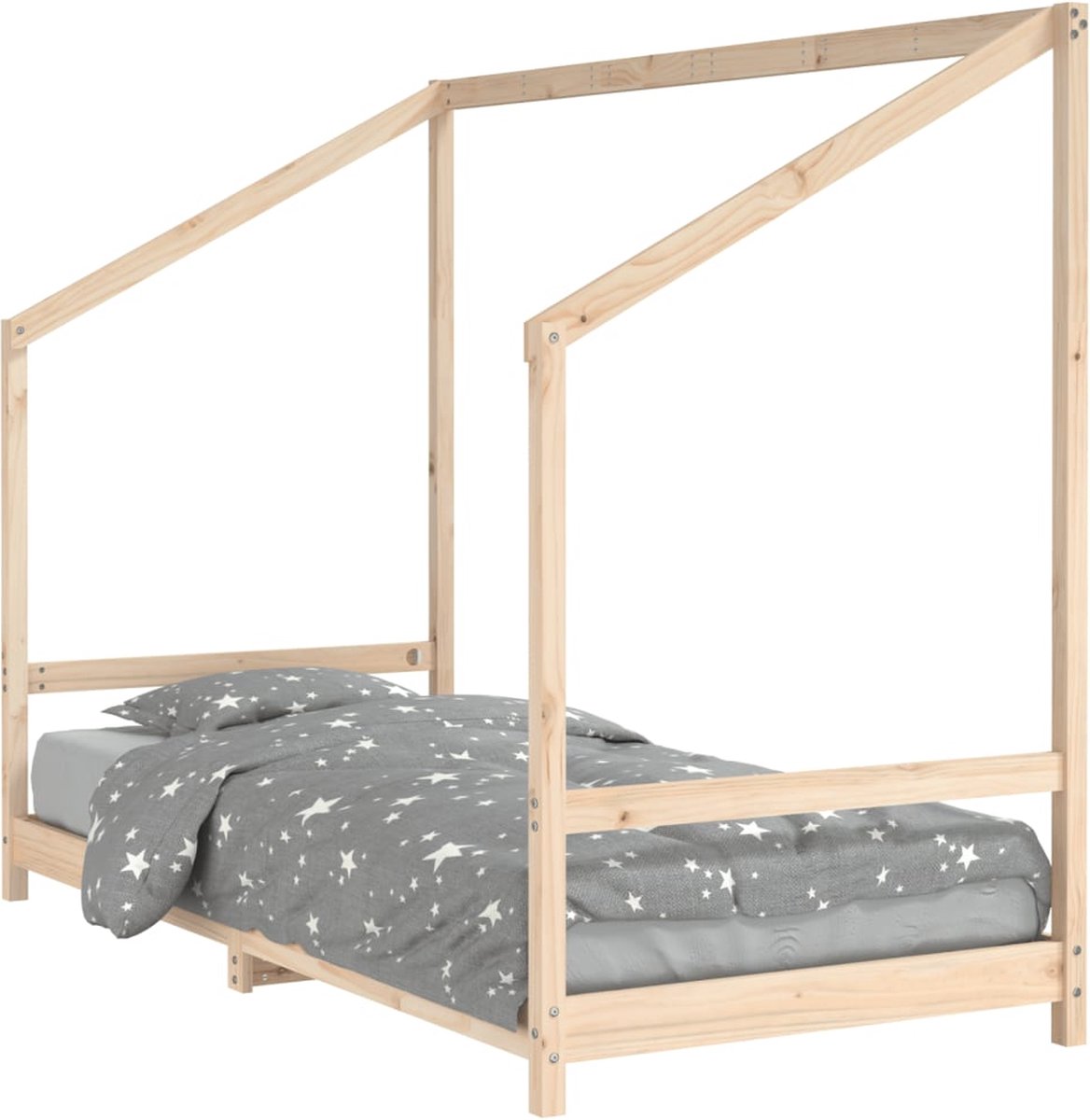 vidaXL Kinderbedframe - 90x190 - cm - massief - grenenhout Naturel