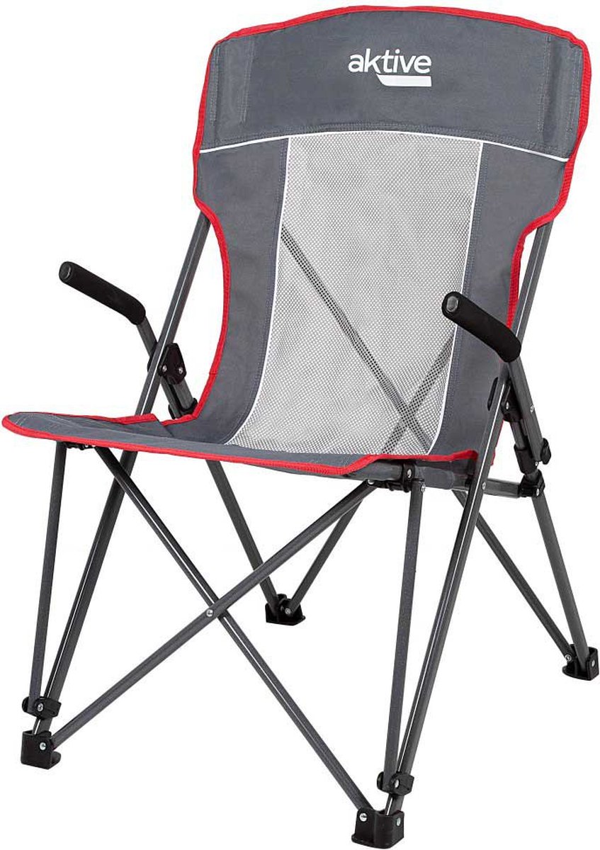 Aktive Camping With Grid Stoel Grijs 59 x 69 x 97 cm