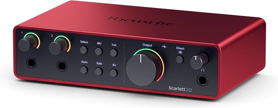 Focusrite Scarlett 4e génération 2i2 - Interface audio USB, 2 entrées / 2 sorties