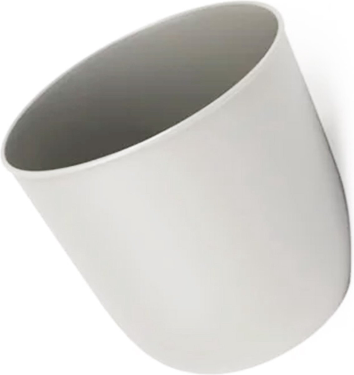 QUVIO Bloempot voor aan de wand - Bloempotten voor binnen - Bloempotten voor buiten - Bloempotten - Bloempot buiten - Bloempot binnen - Bloempotten kunststof - Plantenbak - Moestuinbak - Balkonbak - Diameter 15 cm - Lichtgrijs