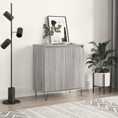 The Living Store Dressoir - Trendy - Opbergkast - 60x35x70 cm - Kleur- Grijs Sonoma Eiken - Materiaal- Bewerkt hout en ijzer - Montage vereist