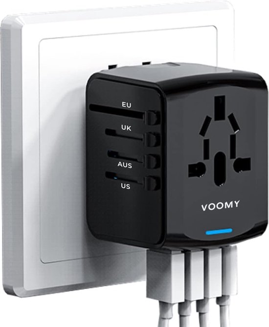 TESSAN Adaptateur de Voyage Electrique avec 3 USB et 1 Type C