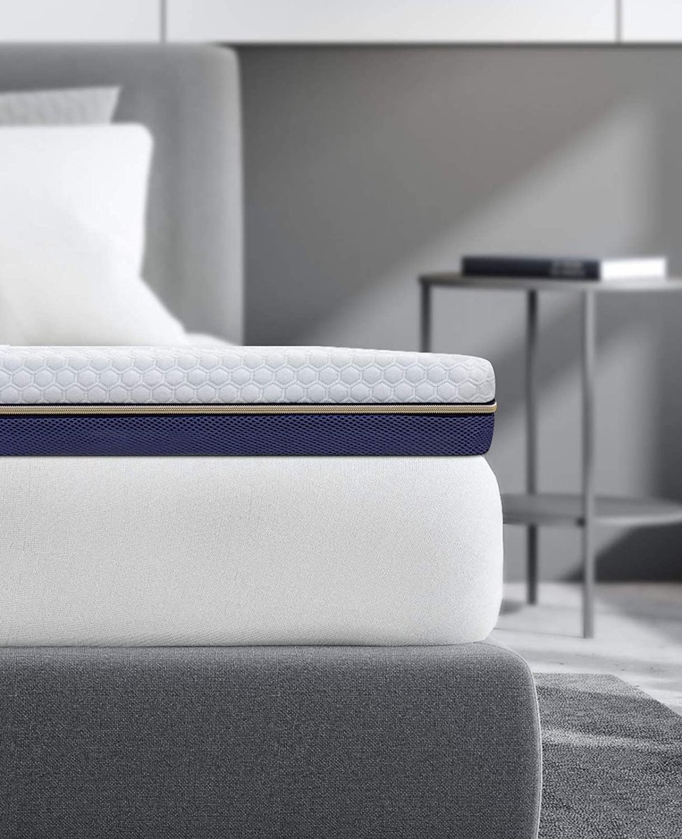 Surmatelas 160x200 Cm Mousse Gel 5 Cm – Rafraîchissant, Respirant, Hypoallergénique, Pour Lit Sommier Ou Matelas