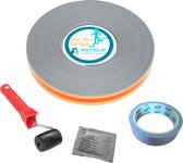 Anti slip tape - zelfklevende strip - complete set voor 1 trap - grijs - 2,8 cm