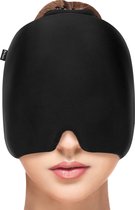 Chapeau anti-migraine - Taille unique - Masque contre les maux de tête - Casquette Icepack - Masque de sommeil - Zwart