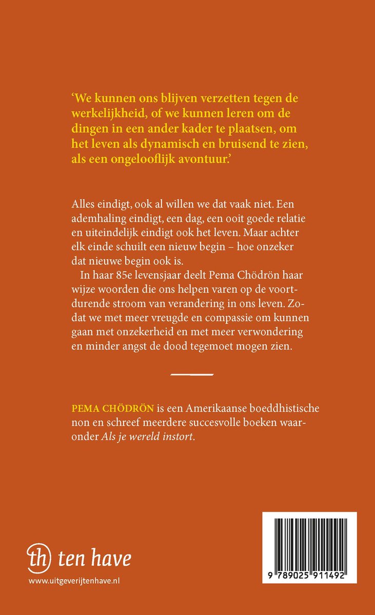 Elk einde een nieuw begin - back cover