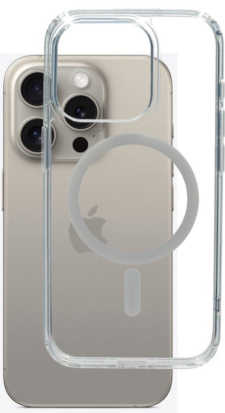 Mobiparts hoesje geschikt voor Apple iPhone 15 Pro - Hardcover - MagSafe - Transparant