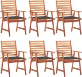 Ensemble de chaises en bois The Living Store - Jardin - Terrasse - 56 x 62 x 92 cm - Bois d'acacia - Incl - Coussins