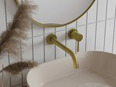 Shower & Design Mechanische mengkraan voor inbouw met afgerond uiteinde - Goudkleurig met satijnglans - LOZOYA L 19.3 cm x H 11 cm x D 22.2 cm