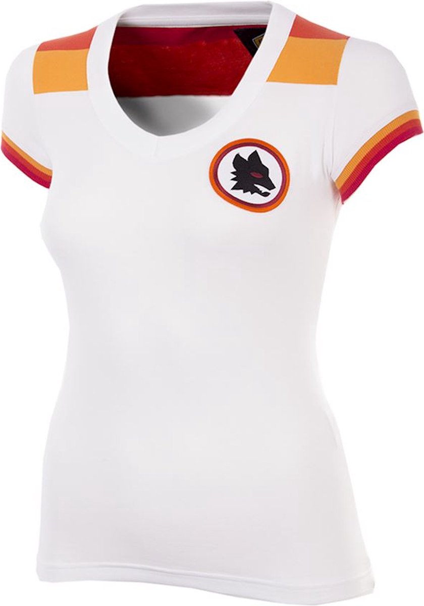 COPA - AS Roma 1978 - 79 Away Dames Retro Voetbal Shirt - XS - Wit
