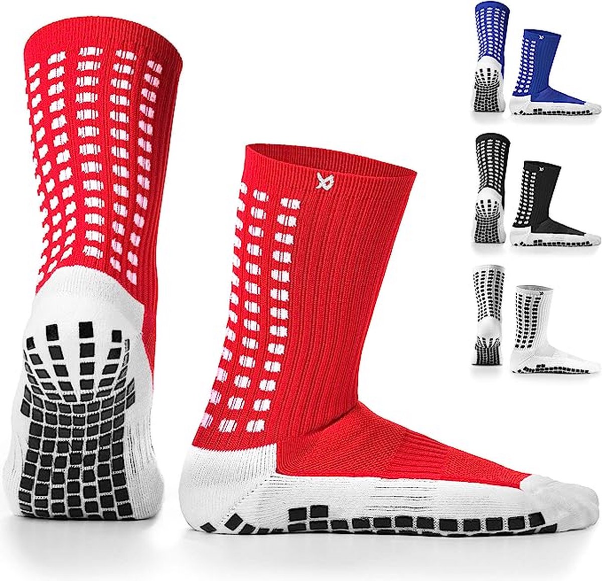 LUX Voetbal sokken - Gripsokken voetbal - Anti slip sokken - Sportsokken - Wandelsokken - Rood