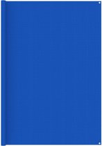 The Living Store Vloerkleed Tenttapijt - 250 x 550 cm - Blauw HDPE