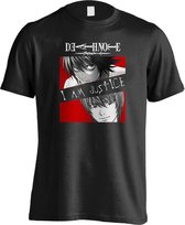 PCMerch Death Note - I Am Justice Heren Tshirt - L - Zwart