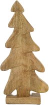 DKNC Kerstboom Mango hout 13x6x30cm