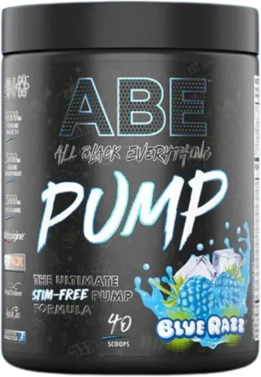 Goedkoopste Applied Nutrition - A.B.E - Pump - Blue Raspberry - 500g - 40 porties